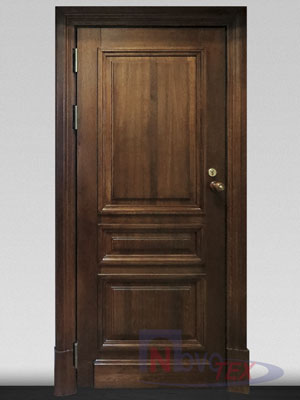 Дверь металлическая утепленная ДМУ-1, отделка массивом дуба